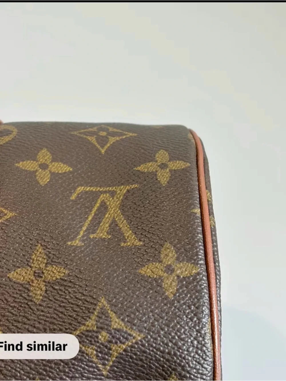 Louis Vuitton Brown Monogram Papillon Bag with Tan Straps